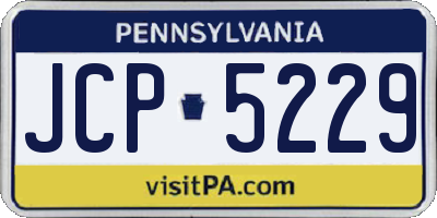 PA license plate JCP5229