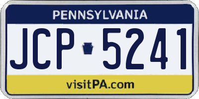 PA license plate JCP5241