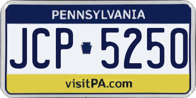 PA license plate JCP5250