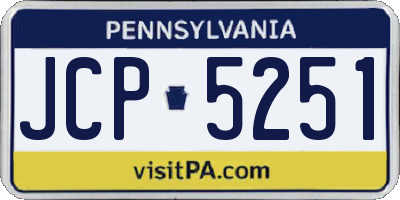 PA license plate JCP5251