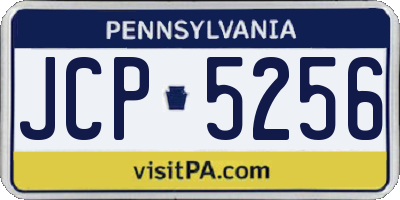 PA license plate JCP5256