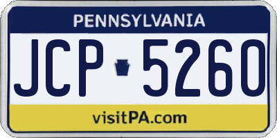 PA license plate JCP5260