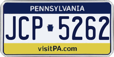 PA license plate JCP5262