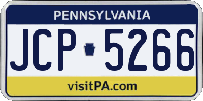 PA license plate JCP5266