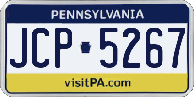PA license plate JCP5267