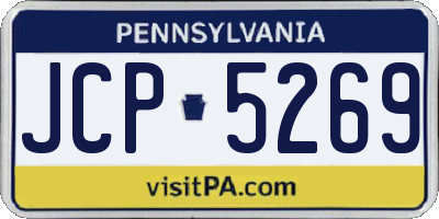 PA license plate JCP5269