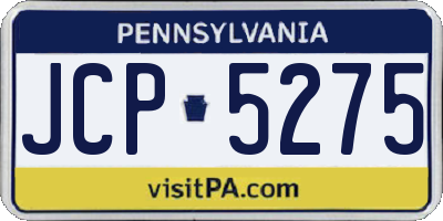 PA license plate JCP5275