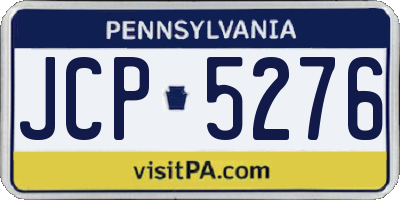 PA license plate JCP5276