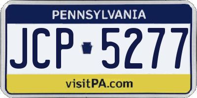 PA license plate JCP5277
