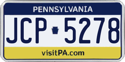 PA license plate JCP5278