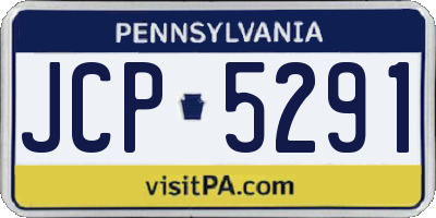 PA license plate JCP5291