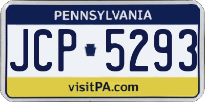 PA license plate JCP5293