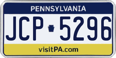PA license plate JCP5296