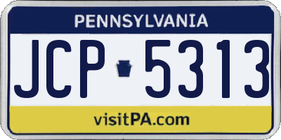 PA license plate JCP5313