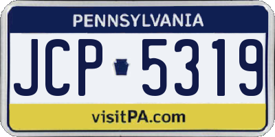 PA license plate JCP5319