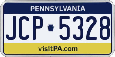 PA license plate JCP5328