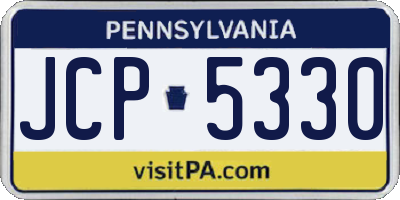 PA license plate JCP5330