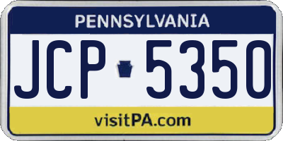 PA license plate JCP5350