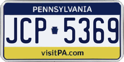 PA license plate JCP5369