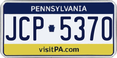 PA license plate JCP5370