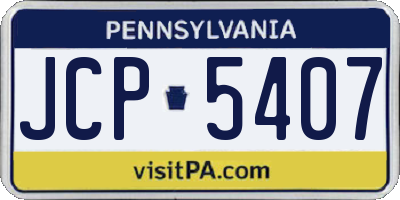 PA license plate JCP5407