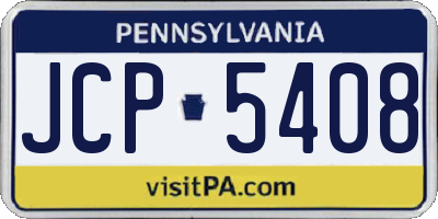 PA license plate JCP5408