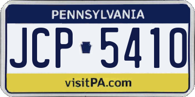PA license plate JCP5410