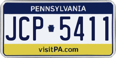 PA license plate JCP5411