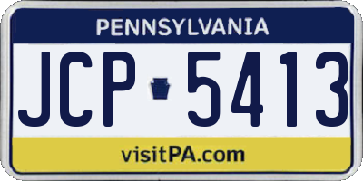 PA license plate JCP5413