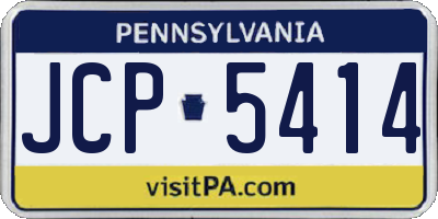 PA license plate JCP5414