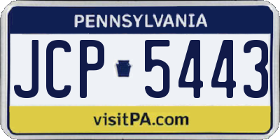PA license plate JCP5443
