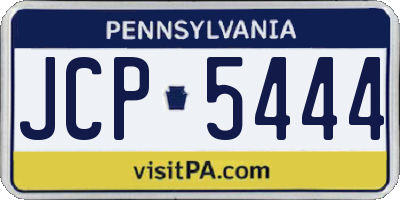 PA license plate JCP5444
