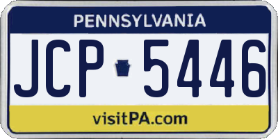 PA license plate JCP5446