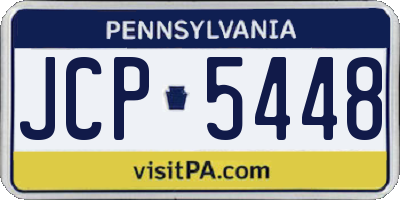 PA license plate JCP5448