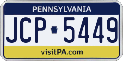 PA license plate JCP5449