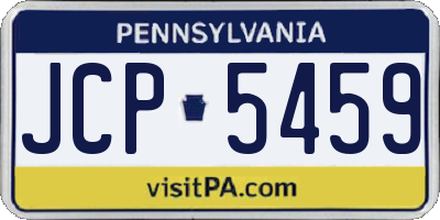PA license plate JCP5459
