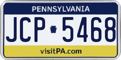 PA license plate JCP5468
