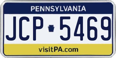 PA license plate JCP5469