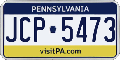 PA license plate JCP5473