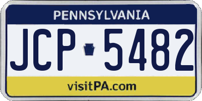 PA license plate JCP5482
