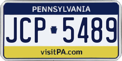 PA license plate JCP5489