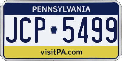 PA license plate JCP5499
