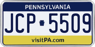 PA license plate JCP5509
