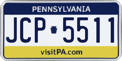 PA license plate JCP5511