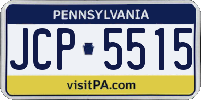 PA license plate JCP5515