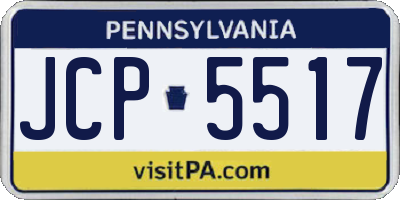 PA license plate JCP5517