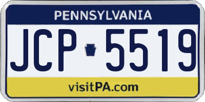 PA license plate JCP5519