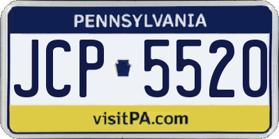 PA license plate JCP5520