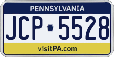 PA license plate JCP5528