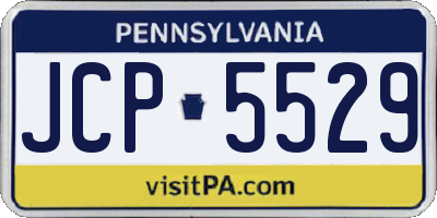 PA license plate JCP5529